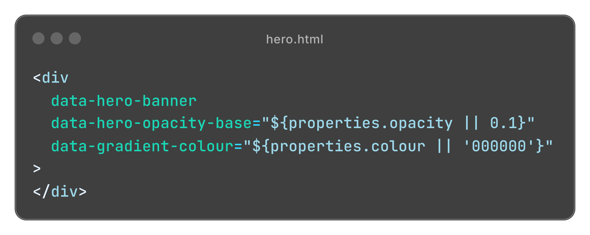 Hero example 1 HTML